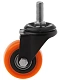 Мебельное оранжевое колесо 50 мм (болт 10мм) - SCzt 25o