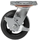 SCDB 55 - Большегрузное чугунное колесо 125 мм (поворот., тормоз, площадка, черн. рез, роликоподш.)